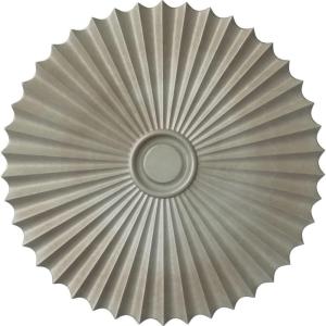 imageEkena Millwork CM34SH Shakuras Ceiling Medallion 33 78OD x 2P For Canopies up to 5 34 Factory PrimedHandPainted Flash Gold