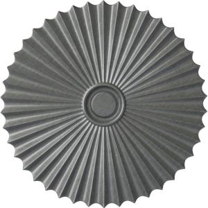 imageEkena Millwork CM34SH Shakuras Ceiling Medallion 33 78OD x 2P For Canopies up to 5 34 Factory PrimedHandPainted Platinum