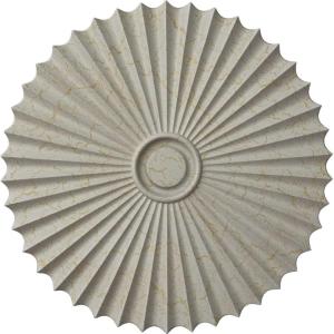 imageEkena Millwork CM34SH Shakuras Ceiling Medallion 33 78OD x 2P For Canopies up to 5 34 Factory PrimedHandPainted Pot of Cream Crackle