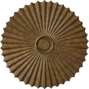 imageEkena Millwork CM34SH Shakuras Ceiling Medallion 33 78OD x 2P For Canopies up to 5 34 Factory PrimedHandPainted Rubbed Bronze