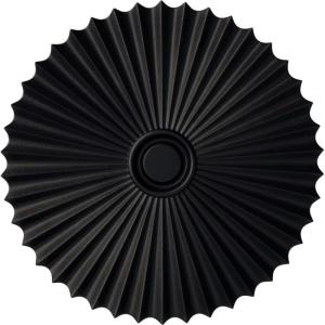 imageEkena Millwork CM34SH Shakuras Ceiling Medallion 33 78OD x 2P For Canopies up to 5 34 Factory PrimedHandPainted Steel Gray