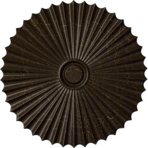 imageEkena Millwork CM34SH Shakuras Ceiling Medallion 33 78OD x 2P For Canopies up to 5 34 Factory PrimedHandPainted Stone Hearth Crackle