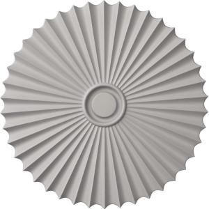 imageEkena Millwork CM34SH Shakuras Ceiling Medallion 33 78OD x 2P For Canopies up to 5 34 Factory PrimedHandPainted Ultra Pure White