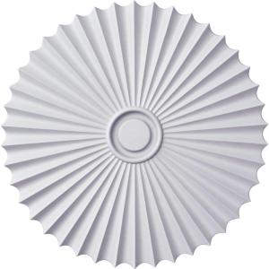 imageEkena Millwork CM34SH Shakuras Ceiling Medallion 33 78OD x 2P For Canopies up to 5 34 Factory PrimedPrimed White