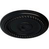 image19 58OD x 1 12P Alexandria Rope Ceiling Medallion Fits Canopies up to 4 58Jet Black Flat Finish