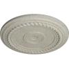 image19 58OD x 1 12P Alexandria Rope Ceiling Medallion Fits Canopies up to 4 58Pot of Cream Crackle Flat Finish