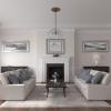 image19 58OD x 1 12P Alexandria Rope Ceiling Medallion Fits Canopies up to 4 58Smokey Topaz Flat Finish