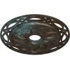 image26 58OD x 4 12ID x 1 38P Loera Ceiling Medallion Fits Canopies up to 6 14Bronze Blue Patina Metallic Series