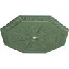 image29 18OD x 2 14ID x 1 18P Spring Octagonal Ceiling Medallion Fits Canopies up to 3Athenian Green Flat Finish