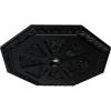 image29 18OD x 2 14ID x 1 18P Spring Octagonal Ceiling Medallion Fits Canopies up to 3Black Pearl Metallic Series