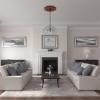 image29 18OD x 2 14ID x 1 18P Spring Octagonal Ceiling Medallion Fits Canopies up to 3Firebrick Flat Finish