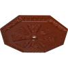 image29 18OD x 2 14ID x 1 18P Spring Octagonal Ceiling Medallion Fits Canopies up to 3Firebrick Flat Finish