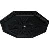 image29 18OD x 2 14ID x 1 18P Spring Octagonal Ceiling Medallion Fits Canopies up to 3Jet Black Flat Finish