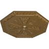 image29 18OD x 2 14ID x 1 18P Spring Octagonal Ceiling Medallion Fits Canopies up to 3Pale Gold Metallic Series
