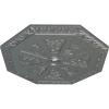 image29 18OD x 2 14ID x 1 18P Spring Octagonal Ceiling Medallion Fits Canopies up to 3Platinum Metallic Series