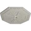 image29 18OD x 2 14ID x 1 18P Spring Octagonal Ceiling Medallion Fits Canopies up to 3Pot of Cream Flat Finish