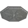 image29 18OD x 2 14ID x 1 18P Spring Octagonal Ceiling Medallion Fits Canopies up to 3Silver Metallic Series