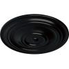 image31 12OD x 2 12P Traditional Ceiling Medallion Fits Canopies up to 8 14HandPainted Jet Black