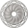 image26 58OD x 4 12ID x 1 38P Loera Ceiling Medallion Fits Canopies up to 6 14Ultra Pure White Flat Finish