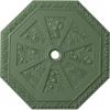 image29 18OD x 2 14ID x 1 18P Spring Octagonal Ceiling Medallion Fits Canopies up to 3Athenian Green Flat Finish