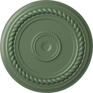 image19 58OD x 1 12P Alexandria Rope Ceiling Medallion Fits Canopies up to 4 58Athenian Green Flat Finish