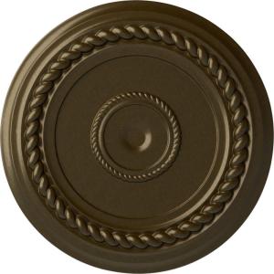 image19 58OD x 1 12P Alexandria Rope Ceiling Medallion Fits Canopies up to 4 58Brass Metallic Series