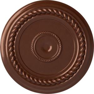 image19 58OD x 1 12P Alexandria Rope Ceiling Medallion Fits Canopies up to 4 58Copper Penny Metallic Series