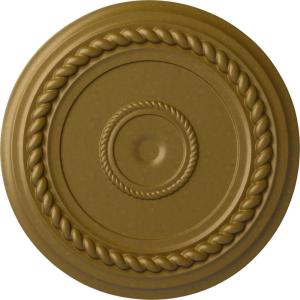 image19 58OD x 1 12P Alexandria Rope Ceiling Medallion Fits Canopies up to 4 58Gold Rush Metallic Series