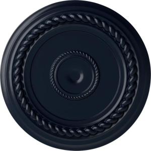 image19 58OD x 1 12P Alexandria Rope Ceiling Medallion Fits Canopies up to 4 58Midnight Dream Flat Finish