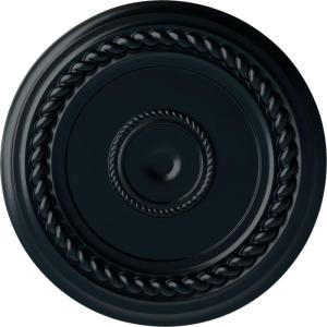 image19 58OD x 1 12P Alexandria Rope Ceiling Medallion Fits Canopies up to 4 58Night Shade Flat Finish