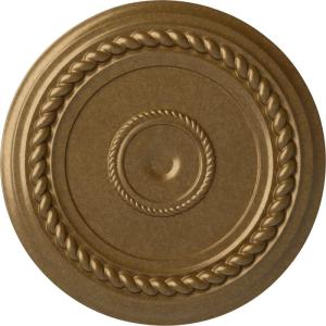 image19 58OD x 1 12P Alexandria Rope Ceiling Medallion Fits Canopies up to 4 58Pale Gold Metallic Series