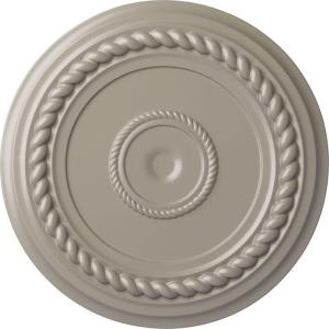 image19 58OD x 1 12P Alexandria Rope Ceiling Medallion Fits Canopies up to 4 58Pearl White Metallic Series