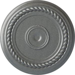 image19 58OD x 1 12P Alexandria Rope Ceiling Medallion Fits Canopies up to 4 58Platinum Metallic Series