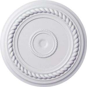 image19 58OD x 1 12P Alexandria Rope Ceiling Medallion Fits Canopies up to 4 58Primed
