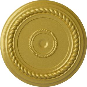 image19 58OD x 1 12P Alexandria Rope Ceiling Medallion Fits Canopies up to 4 58Rich Gold Metallic Series