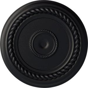 image19 58OD x 1 12P Alexandria Rope Ceiling Medallion Fits Canopies up to 4 58Steel Gray Metallic Series