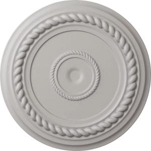 image19 58OD x 1 12P Alexandria Rope Ceiling Medallion Fits Canopies up to 4 58Ultra Pure White Flat Finish