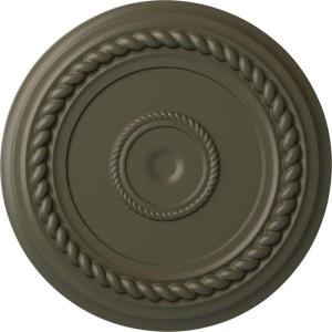 image19 58OD x 1 12P Alexandria Rope Ceiling Medallion Fits Canopies up to 4 58Witch Hazel Flat Finish