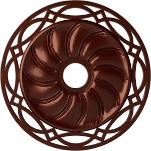 image26 58OD x 4 12ID x 1 38P Loera Ceiling Medallion Fits Canopies up to 6 14Antique Copper Metallic Series