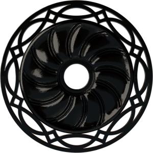 image26 58OD x 4 12ID x 1 38P Loera Ceiling Medallion Fits Canopies up to 6 14Black Pearl Metallic Series