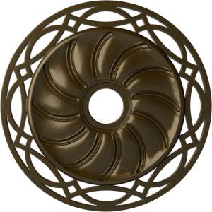image26 58OD x 4 12ID x 1 38P Loera Ceiling Medallion Fits Canopies up to 6 14Brass Metallic Series