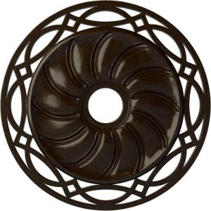 image26 58OD x 4 12ID x 1 38P Loera Ceiling Medallion Fits Canopies up to 6 14Bronze Metallic Series