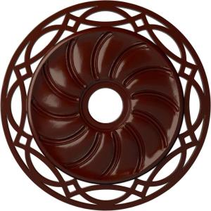 image26 58OD x 4 12ID x 1 38P Loera Ceiling Medallion Fits Canopies up to 6 14Brushed Mahogany Flat Finish