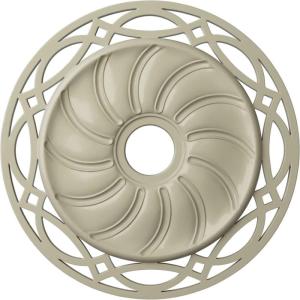 image26 58OD x 4 12ID x 1 38P Loera Ceiling Medallion Fits Canopies up to 6 14Clear Yellow Flat Finish
