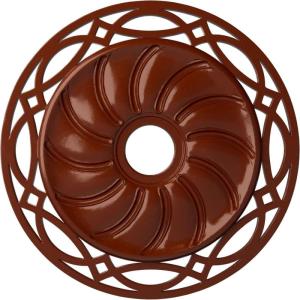 image26 58OD x 4 12ID x 1 38P Loera Ceiling Medallion Fits Canopies up to 6 14Firebrick Flat Finish