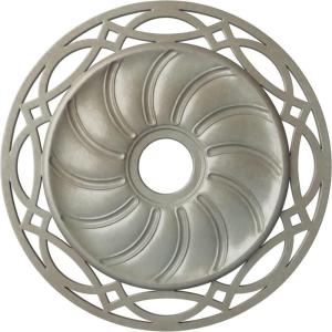 image26 58OD x 4 12ID x 1 38P Loera Ceiling Medallion Fits Canopies up to 6 14Flash Gold Metallic Series