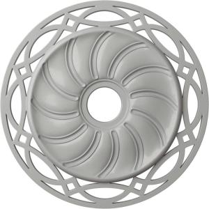 image26 58OD x 4 12ID x 1 38P Loera Ceiling Medallion Fits Canopies up to 6 14Frost Flat Finish