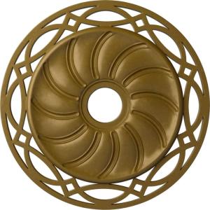 image26 58OD x 4 12ID x 1 38P Loera Ceiling Medallion Fits Canopies up to 6 14Gold Rush Metallic Series