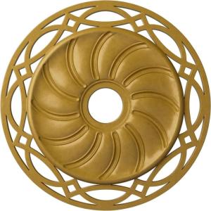 image26 58OD x 4 12ID x 1 38P Loera Ceiling Medallion Fits Canopies up to 6 14Iridescent Gold Metallic Series