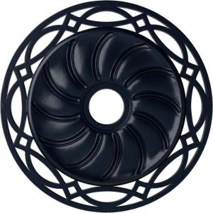 image26 58OD x 4 12ID x 1 38P Loera Ceiling Medallion Fits Canopies up to 6 14Midnight Dream Flat Finish